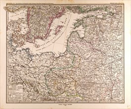 Eastern Europe Map 1873 Gotha, Justus Perthes, 1872, Atlas. Perthes, Johan Georg Justus 1749