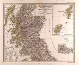 Great Britain Map Scotland 1872 Gotha, Justus Perthes, Atlas. Perthes, Johan Georg Justus 1749 â€ì