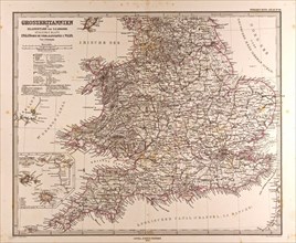 Great Britain Map 1872 Gotha, Justus Perthes, 1872, Atlas. Perthes, Johan Georg Justus 1749