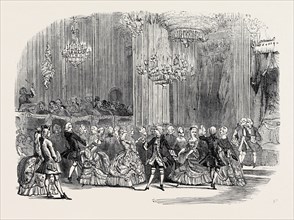 HER MAJESTY'S COSTUME BALL, THE "SIR ROGER DE COVERLEY" DANCE, IN THE PICTURE GALLERY
