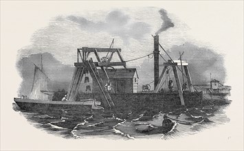 BLOWING UP OF THE WHITING SHOAL, LIMEHOUSE REACH, DREDGING MACHINE