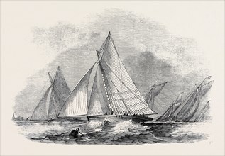 ROYAL THAMES YACHT CLUB, MATCH FOR THE BELVIDERE CUP, DRAWN BY N.M. CONDY, ESQ; BELVIDERE, BLUE