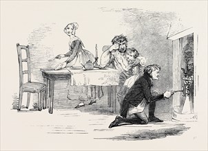 SCENE FROM "THE CHIMES," AT THE ADELPHI THEATRE, DRAWN BY KENNY MEADOWS.