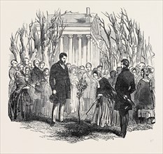 QUEEN VICTORIA PLANTING AN OAK AT STOWE.