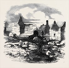 RUINS IN THE VILLAGE OF CARIHAKEN, COUNTY OF GALWAY