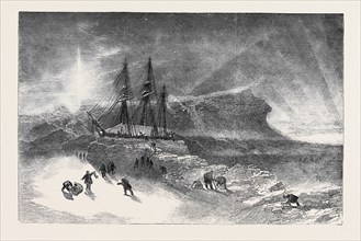 BURFORD'S PANORAMA OF THE POLAR REGIONS, THE "INVESTIGATOR" SNOW WALLED IN FOR THE WINTER