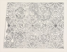 ELIZABETHAN CEILING AT THE RED LION INN, BARNSTAPLE, DRAWN BY MR. H.H. SHARLAND