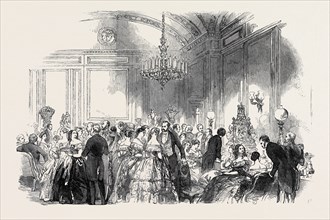 LADY JOHN RUSSELL'S ASSEMBLY ON WEDNESDAY EVENING, AT DOWNING STREET: THE REFRESHMENT ROOM