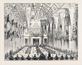 BANQUET IN THE EGYPTIAN HALL AT THE MANSION HOUSE, THE GREAT EXHIBITION OF 1851, UK