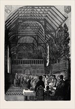 CELEBRATION OF PALM SUNDAY IN THE HALL OF SACKVILLE COLLEGE, EAST GRINSTEAD