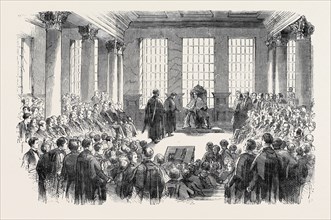 UNIVERSITY OF LONDON, THE FIRST CONFERENCE OF DEGREES, IN THE HALL OF KING'S COLLEGE
