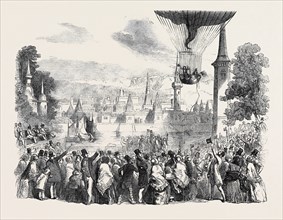 ASCENT OF THE NASSAU BALLOON, FROM VAUXHALL GARDENS, ON SATURDAY, JUNE 29, 1850