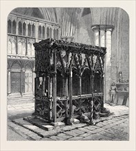 SHRINE IN ST. ALBAN'S ABBEY, RECENTLY DISCOVERED, 1873