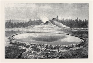 CASTLE GEYSER AND HOT SPRING, MONTANA, NORTH AMERICA, 1873
