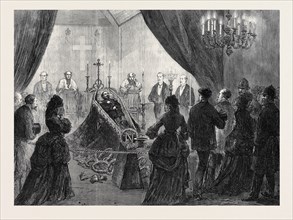 THE LATE EMPEROR NAPOLEON III: THE LYING IN STATE, CHISELHURST, 1873