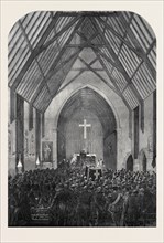 THE LATE EMPEROR NAPOLEON III: FUNERAL SERVICE IN ST. MARY'S CHAPEL, CHISELHURST, 1873