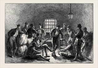 SPAIN: CARLIST PRISONERS IN THE ANCIENT MOORISH PRISON OF THE ALHAMBRA, 1873