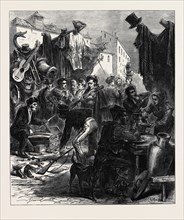 MADRID: BUYING ARMS IN THE RASTRO, SPAIN, 1873