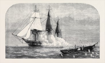 H.M.S. IMMORTALITE SINKING THE DERELICT ZULEIKA, 1873