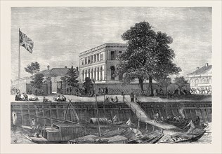 CHINA: THE BRITISH CONSULATE, FROM THE PEIHO RIVER, 1873