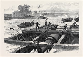 MODE OF TRANSPORTING LARGE GUNS FOR COAST DEFENCE, 1873