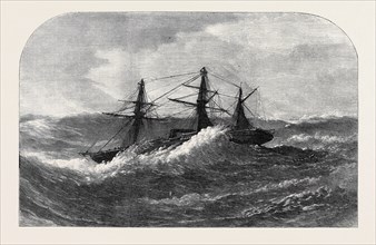 H.M.S. HIMALAYA IN A HURRICANE ON THE ATLANTIC, 1873