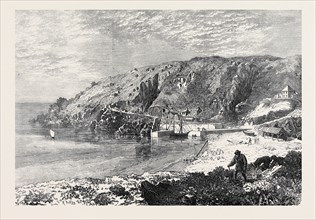GRANITE QUARRIES AT LAMORNA COVE, CORNWALL, 1873