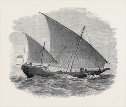 VESSELS USED IN THE ZANZIBAR SLAVE TRADE: BUGALA, OR DHOW, 1873