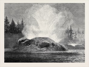THE GROTTO GEYSER, MONTANA, NORTH AMERICA, 1873