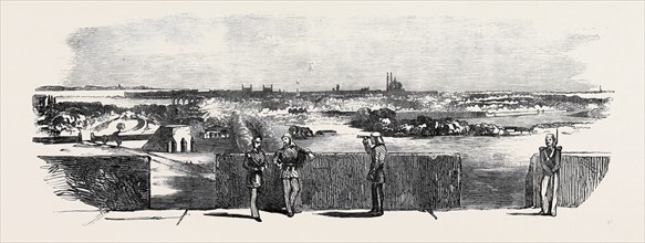 THE MUTINY IN INDIA: DELHI, FROM THE FLAGSTAFF TOWER, LOOKING SOUTH EAST