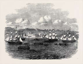 EMBARKATION OF THE 13TH, OR PRINCE ALBERT'S LIGHT INFANTRY, AT PORT ELIZABETH, ALGOA BAY