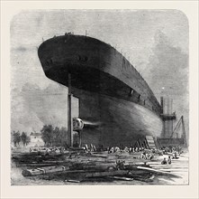 THE "LEVIATHAN" (GREAT EASTERN) STEAMSHIP: STERN, AND BOSS FOR THE BLADES OF THE SCREW