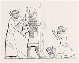 ASSYRIAN CHIEF WITH SUSIAN CAPTIVE AND SUSIAN SUPPLICANTS