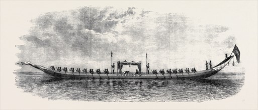 THE ROYAL BARGE OF THE SECOND KING OF SIAM (LENGTH, 87 FEET)