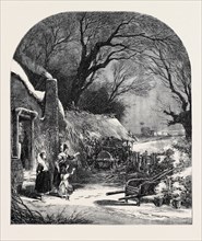 THE FIRST FALL OF SNOW, DRAWN BY BIRKET FOSTER