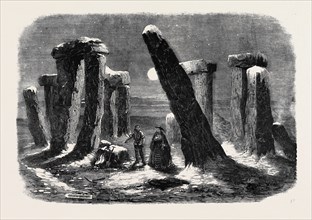 "STONEHENGE BY MOONLIGHT," FROM THE NEW DRAMA, "THE BORGIA RING," AT THE ADELPHI THEATRE