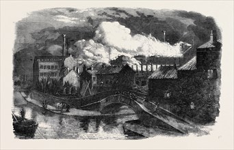 DESTRUCTION BY FIRE OF MESSRS. HINE AND MUNDELLA'S HOSIERY FACTORY AT NOTTINGHAM