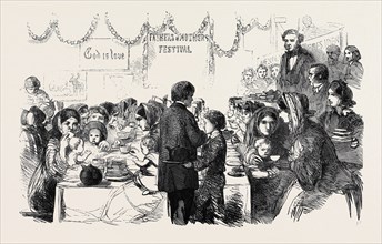 THE "ONE TUN'' RAGGED SCHOOLS, WESTMINSTER; TEA MEETING FOR THE MOTHERS OF THE CHILDREN
