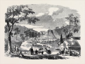 THE VICTORIAN GOVERNMENT RAILWAYS, LAYING THE FIRST STONE OF JACKSON'S CREEK VIADUCT
