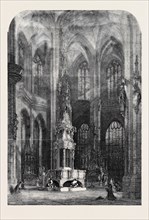 "INTERIOR OF THE CHURCH OF ST. LAWRENCE, NUREMBERG" PAINTED BY S. READ, IN THE EXHIBITION OF THE