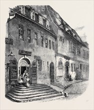 BIRTHPLACE OF HANDEL, AT HALLE, SAXONY, FROM A PHOTOGRAPH BY MR. C. KLINGEMANN