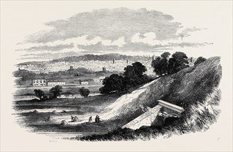 VIEW OF IPSWICH, FROM STORE HILL, MEETING OF THE BRITISH ASSOCIATION AT IPSWICH
