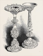 PORCELAIN AND EARTHENWARE FLOWER STANDS, BY SMALL AND MALING, NEWCASTLE-UPON-TYNE