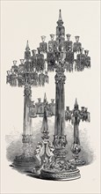 GLASS CANDELABRA, BY MESSRS. E. AND C. OSTLER