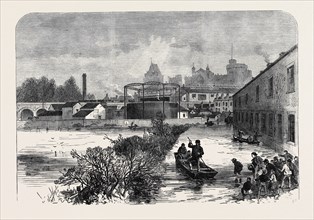 THE FLOODS AT WINDSOR, UK, 1869
