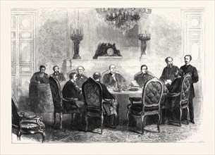 SITTING OF THE CONFERENCE AT PARIS ON THE TURKISH AND GREEK QUESTION, 1869, FRANCE