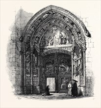 THE SPANISH REVOLUTION: ENTRANCE, FROM THE CLOISTER, TO BURGOS CATHEDRAL, WHERE THE GOVERNOR WAS