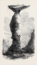 THE JUG ROCK, IN SOUTHERN INDIANA, 1869