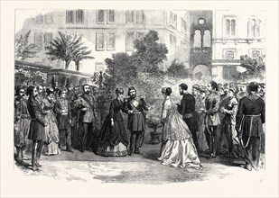 THE PRINCE AND PRINCESS OF WALES IN EGYPT: RECEPTION OF THEIR ROYAL HIGHNESSES BY THE VICEROY OF