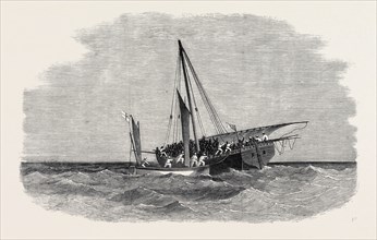 SUPPRESSION OF THE SLAVE TRADE ON THE EAST COAST OF AFRICA: THE CUTTER OF H.M.S. DAPHNE CAPTURING A